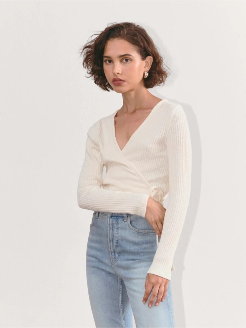 Everlane THE COZY RIB WRAP TOP